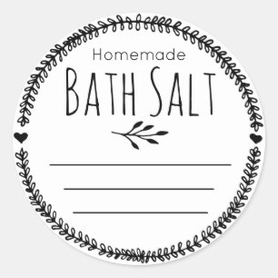 Sticker Label For Homemade Bath Salt Soak