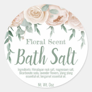 Sticker Label For Homemade Bath Salt Soak