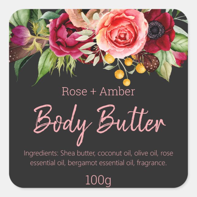 Sticker Label For Homemade Body Butter (Front)