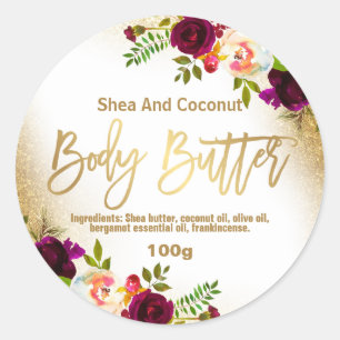 Sticker Label For Homemade Body Butter