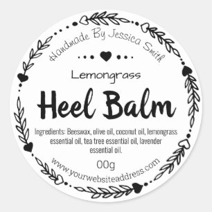 Sticker Label For Homemade Cracked Heel Balm