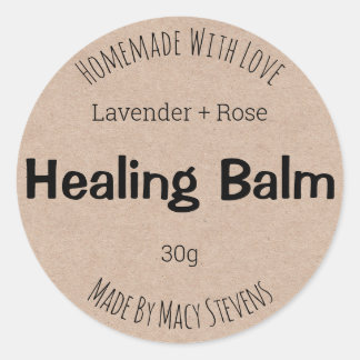 Sticker Label For Homemade Healing Salve Balm