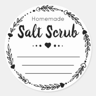 Sticker Label For Homemade Salt Scrub