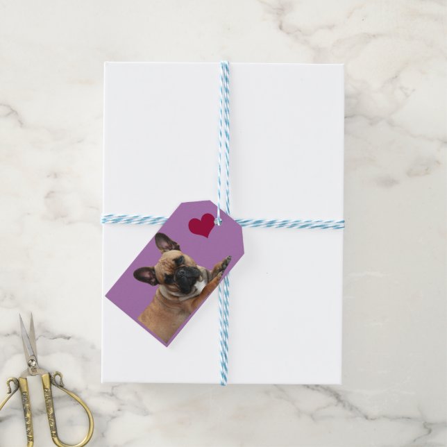 Sticker Label French Bulldog (With Twine)