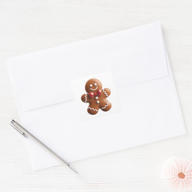 Sticker, Label - Gingerbread Man (Envelope)