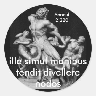 sticker: laocoon classic round sticker