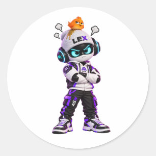 Sticker - Lex Angry Robot Bird - ASW Universe