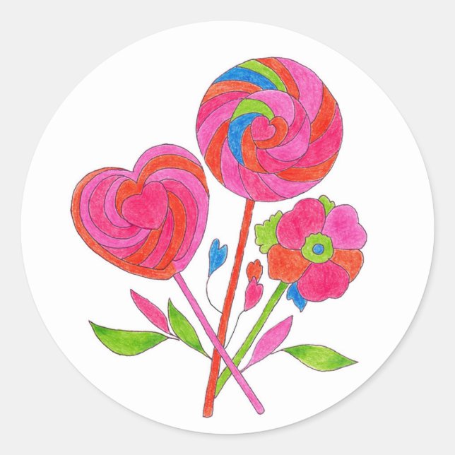 Sticker Lollipop Flower (Front)