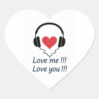 sticker love me love you 