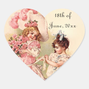 Sticker Lovely Vintage Victorian Wedding Fashions