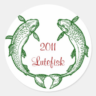 Sticker Lutefisk Fish Home Canning Jar Circles