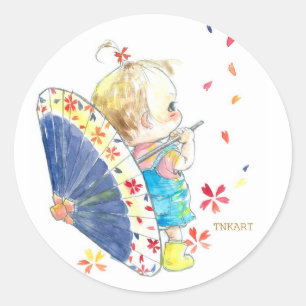 Sticker Maru Wagasa-chan