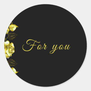 Sticker-Midnight Elegance collection Classic Round Sticker
