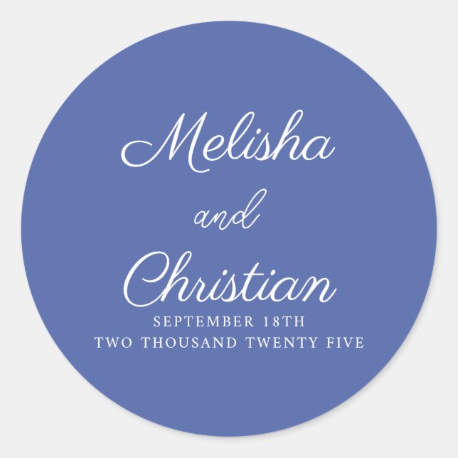  Sticker Minimalist Modern Wedding (Front)