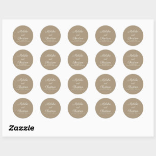 Sticker Minimalist Modern Wedding