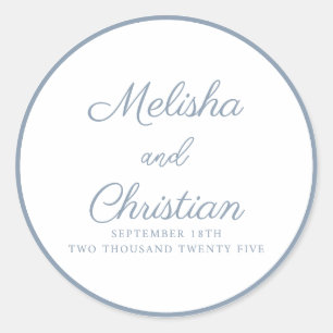 Sticker Minimalist Modern Wedding