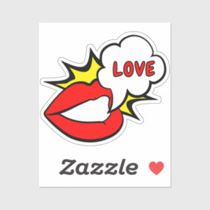 Sticker - Mouth Speech Bubble + YOUR TEXT & IDEA 1