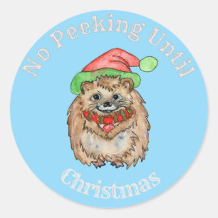 Sticker No Peeking Until Christmas Christmas Sheep
