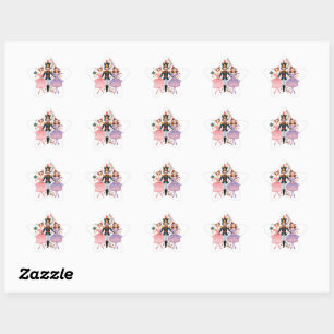 Sticker-Nutcracker Ballet-Whimsical Christmas Star Sticker
