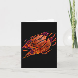 Sticker Of A Fire Basketball Card