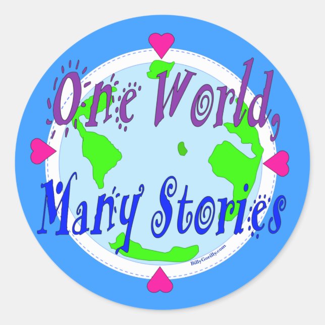 Sticker - One World, Many Stories (Front)