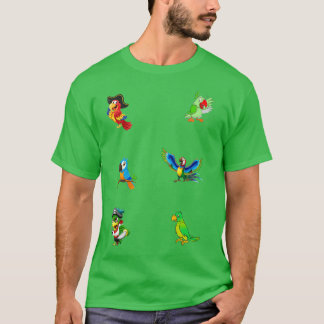 Sticker pack of parrot watching you T-Shirt