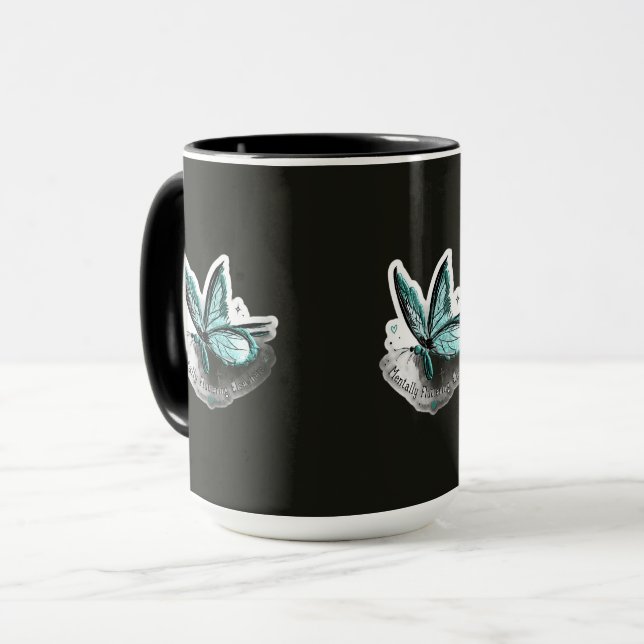 Sticker Phrase cap  Mug (Front Left)