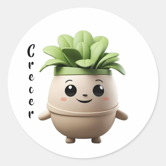 Sticker Pipo Crecer – Diseño Inspirador (Front)