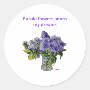 Sticker Purple Flowers lilac