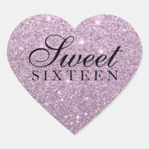 Sticker - Purple Glitter Fab Sweet 16