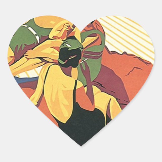 Sticker Retro Beach Vacations On the Boardwalk (Front)