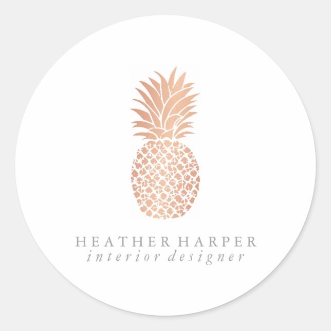 Sticker - Rose Gold Pineapple (Front)
