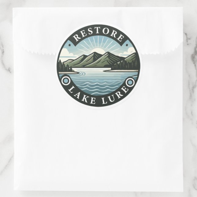 Sticker, Round, 3" diameter, Sheet of 6 -  Classic Round Sticker (Bag)