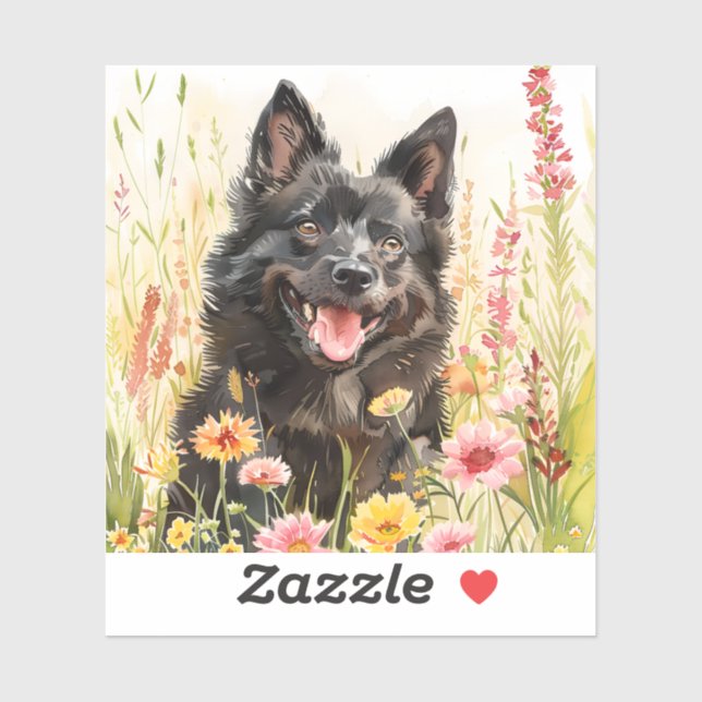 Sticker – Schipperke Die-Cut Watercolor Decal (Sheet)