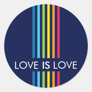 STICKER SEAL colourful bright rainbow stripe