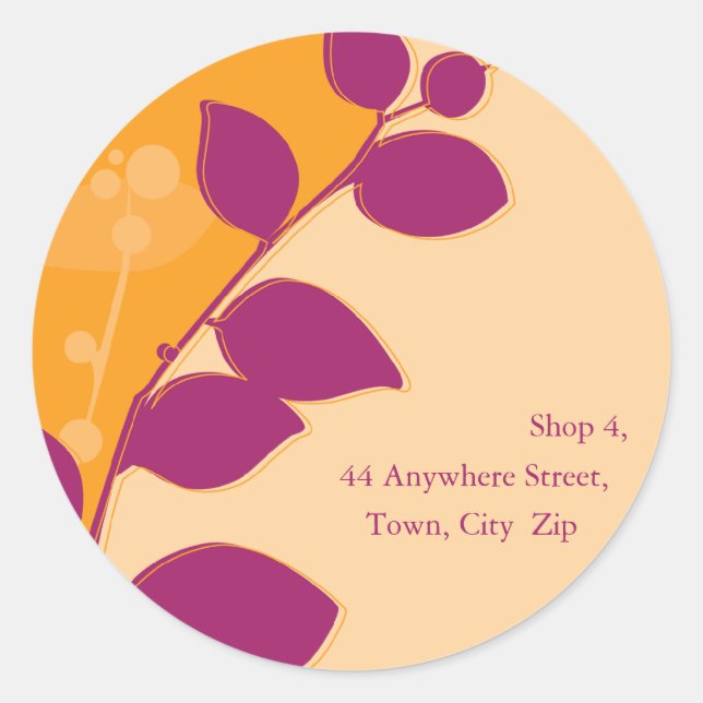 STICKER SEAL :: gum foliage 8 (Front)