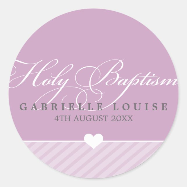 STICKER SEAL - holy baptism :: lovely type 4 (Front)