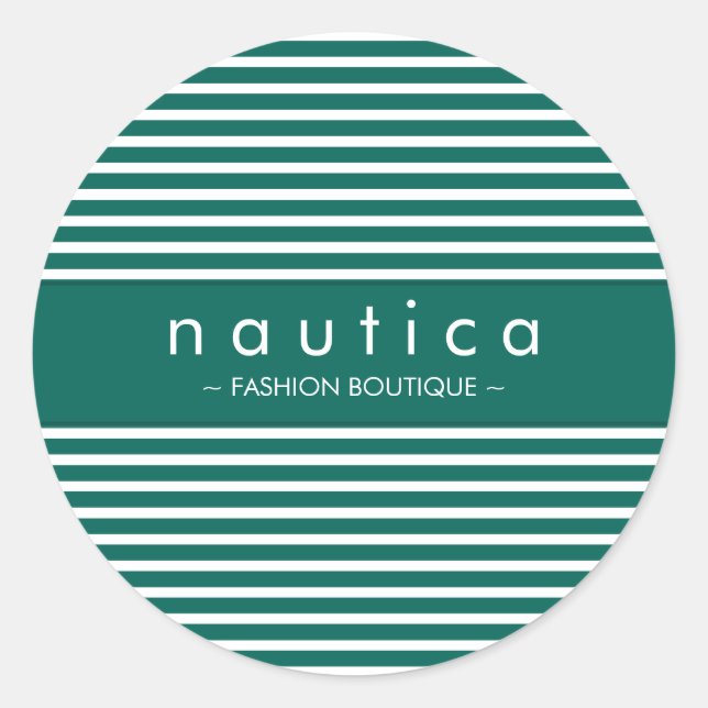 STICKER SEAL :: nautical striped 3 (Front)