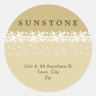 STICKER SEAL :: patterned sunstone 9