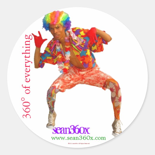 Sticker sean360x 360° Clown (Front)