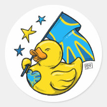 Sticker sheet Duck with Deafflag