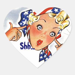 Sticker Shh.. It's A Surprise Party! Patriotic Gal