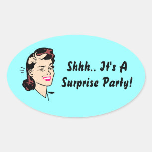 Sticker Shhh.. It's A Surprise Party! Wink Seals