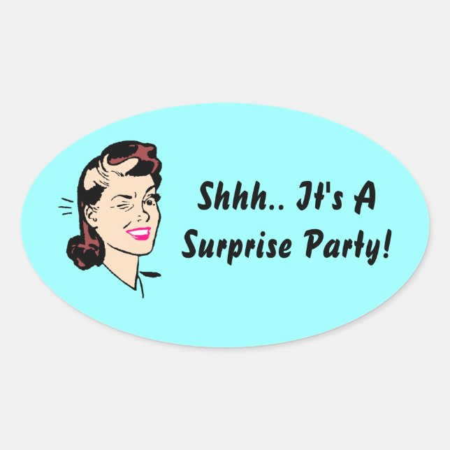 Sticker Shhh.. It's A Surprise Party! Wink Seals (Front)
