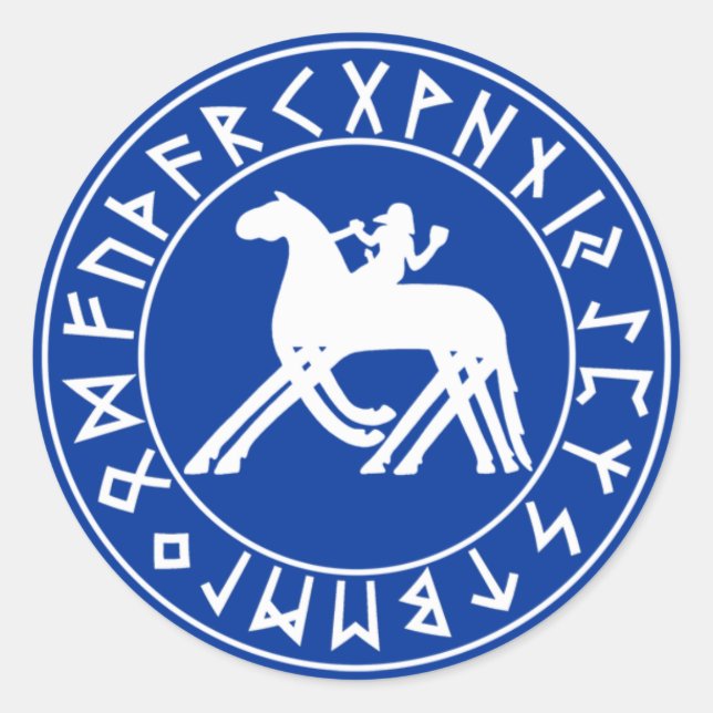 Sticker Sleipnir Shield on Blk (Front)