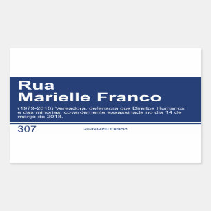 Sticker Street sign Marielle Franco