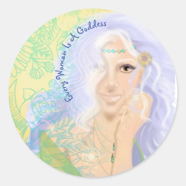 Sticker, Summer Solstice Goddess Sticker (Front)
