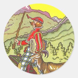 Sticker Swiss Alps Heidi Alpine Hiking HIke Mtns