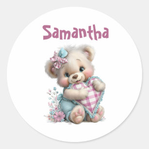 Sticker Teddy Bear Baby Shower
