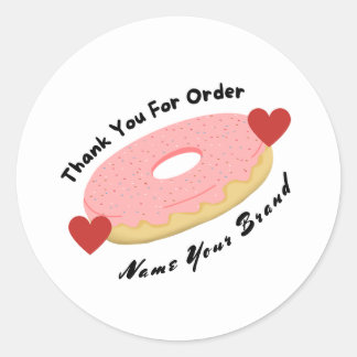 Sticker Thank you For Order Doughnut 